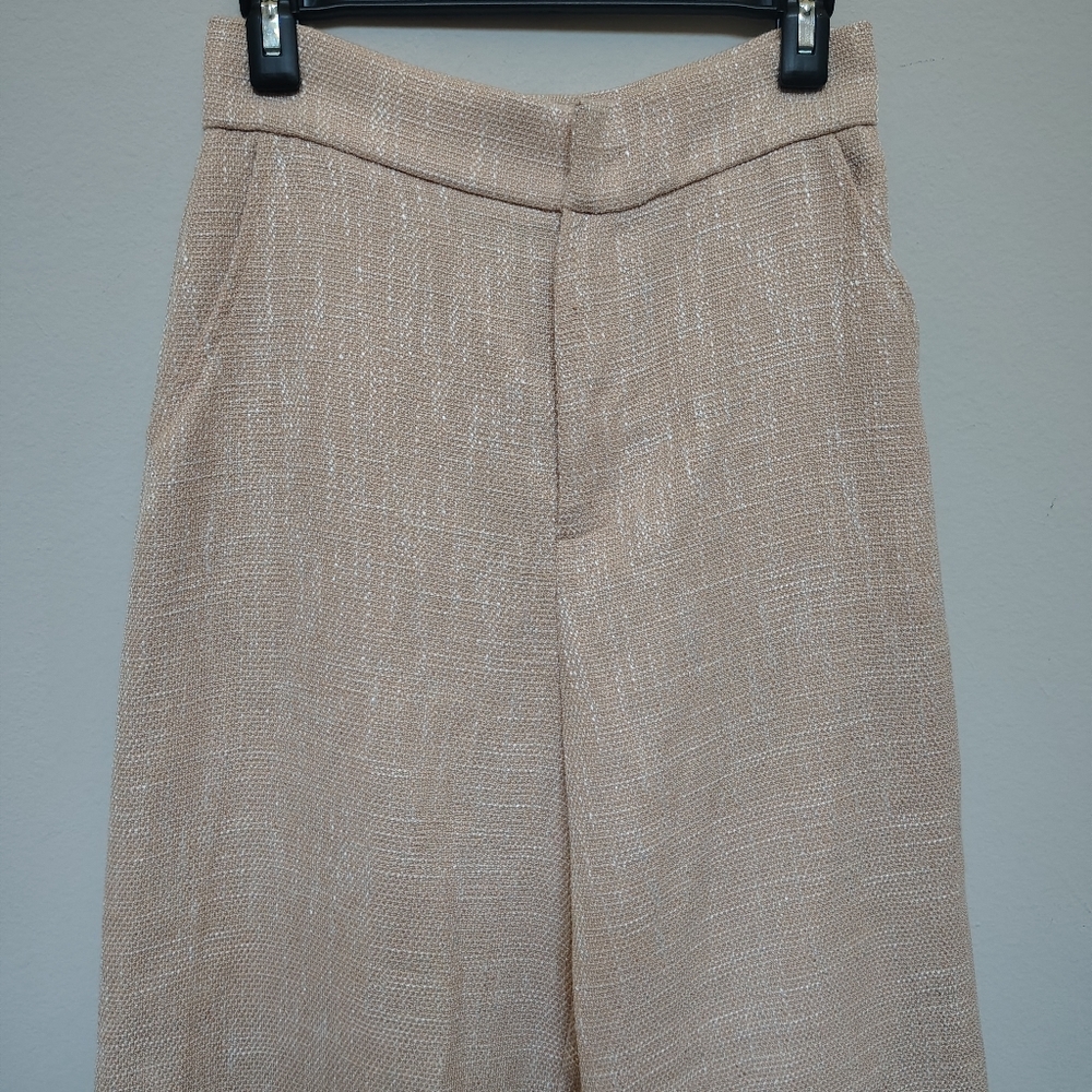 SHIEN Women's Tan Two Piece Wide Leg Pants Set Size M - Picture 11 of 16